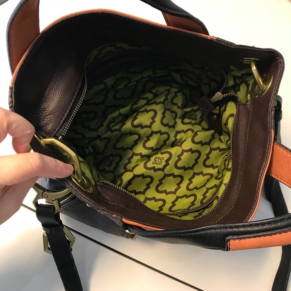 Anthropologie Leather Crossbody Hobo Bag Purse - Picture 3 of 8